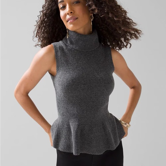 WHBM Sleeveless Soft Tank Peplum - Picture 1 of 3